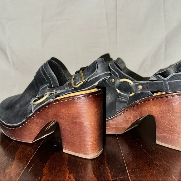 Born Hudson Slingback Clogs | black real leather - Picture 9 of 16